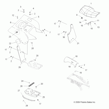 BODY, REAR CAB - A09BA32AA (49ATVCABRR09TBLZR)