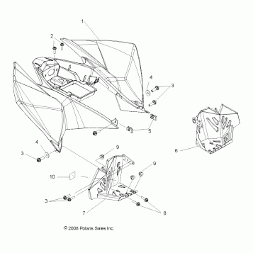 BODY, REAR CAB and HEEL POCKET - A10GJ52AA (49ATVCABRR10OUT)