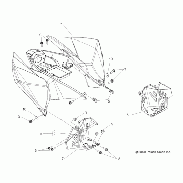 BODY, REAR CAB and HEEL POCKET - A11GP52AA (49ATVCABRR10OUT525)