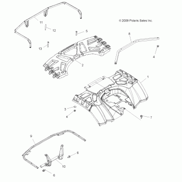 BODY, REAR CAB and REAR RACK - A10ZX85AK/AL/AS/AT/AX (49ATVCABRR10SPEPS550)
