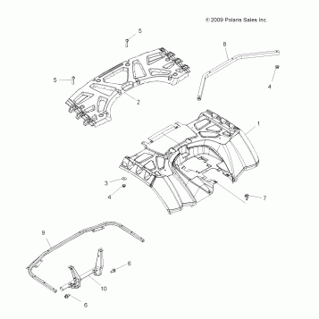 BODY, REAR CAB and REAR RACK - A12ZN8EFK/EFO (49ATVCABRR10SPXP850)
