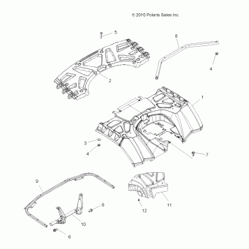 BODY, REAR CAB and REAR RACK - A11ZN55AA/AQ/AZ (49ATVCABRR11SP550)