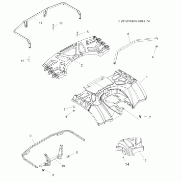 BODY, REAR CAB and REAR RACK - A14ZN8EAB/C/I/M/P/S (49ATVCABRR13SPXP)