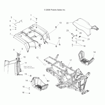 CAB, REAR, SEAT and FRAME - A07MH50AB/AL/AQ/AX/AY/AZ/MN50AF/AN/AT/AY (49ATVCABRR500EFI)
