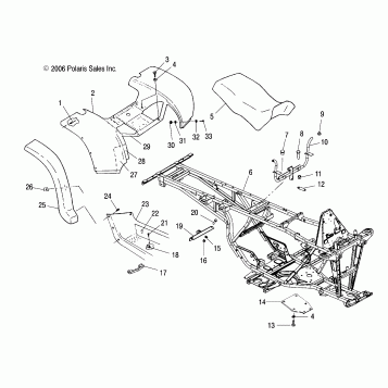 CAB, REAR and SEAT - A07CL50AA (49ATVCABRR6X6)