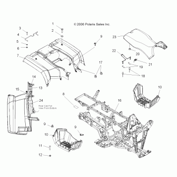 CAB, REAR, SEAT and FRAME - A07MH46AA/AZ (49ATVCABRRSP450)