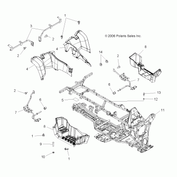 CAB, REAR and MAIN FRAME - A07TH50EA (49ATVCABRRX2QUAD)