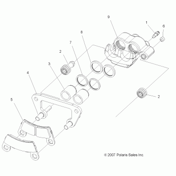 BRAKES, FRONT CALIPER - A11GP52AA (49ATVCALIPER08OUT525S)