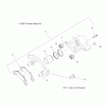 BRAKES, FRONT CALIPER - A14ZN8EAB/C/I/M/P/S (49ATVBRAKEFRT09Q60)