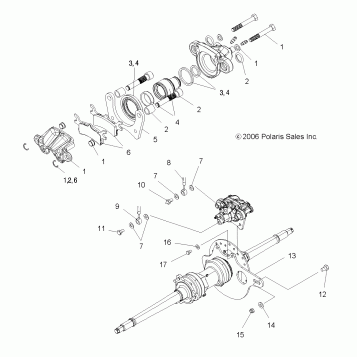 BRAKE, CALIPER MOUNTING, REAR - A07CA32AA (49ATVCALIPERBOSS)