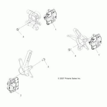BRAKES, BRAKE CALIPER MOUNTING - A08LH27AW/AX/AZ (49ATVCALIPERMTG08SP300)