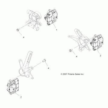 BRAKES, BRAKE CALIPER MOUNTING - A09LH46AQ/AX/AZ (49ATVCALIPERMTG08SP400)