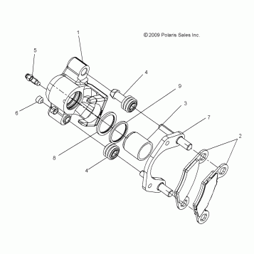 BRAKES, REAR CALIPER - A11LB27AA (49ATVCALIPERRR10HAWK)