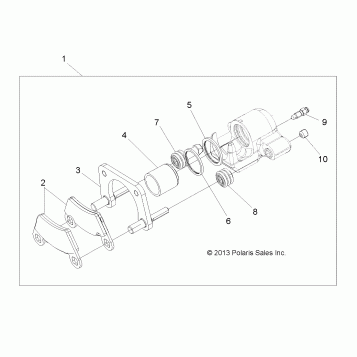 BRAKES, CALIPER, REAR - A16DAE87AL (49ATVCALIPERRR14SP325)