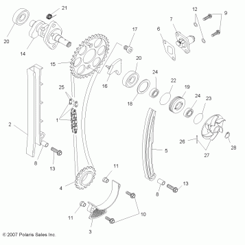 ENGINE, TIMING SYSTEM - A11GP52AA (49ATVCAMCHAIN08OUT525S)