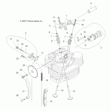 ENGINE, VALVES and CAMSHAFT - A08BA32AA (49ATVCAMSHAFT08TB)