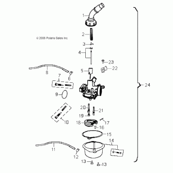 ENGINE, CARBURETOR - A07KA09AA/AB/AD (49ATVCARB07OTLW90)
