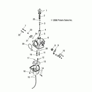 ENGINE, CARBURETOR - A07SB20AA (49ATVCARB07PHX)