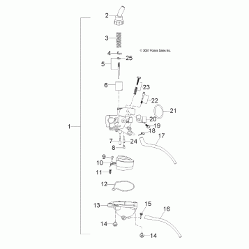 ENGINE, CARBURETOR - A14KA05AD/AF (49ATVCARB09OUT90)