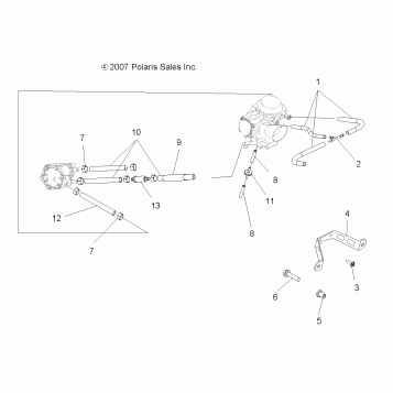 ENGINE, CARBURETOR MOUNTING/VENTING/FUEL LINES - A08CL50AA (49ATVCARBBRKT086X6)