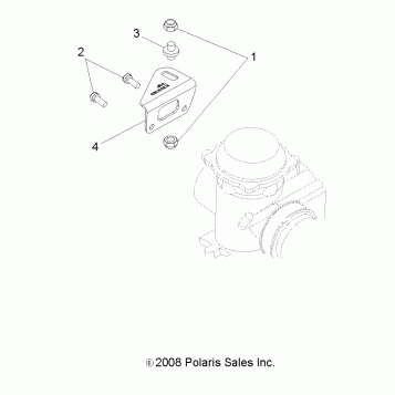 ENGINE, CARBURETOR BRACKET - A13NA32AA (49ATVCARBBRKT10TBLZR)