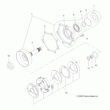ENGINE, CLUTCH - A07LB27AA/AC/LH27AA/AB/AC/AD/AL (49ATVCLUTCH08SP300)