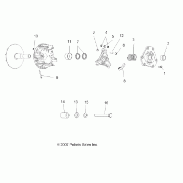 DRIVE TRAIN, PRIMARY CLUTCH - A12MH50FF/FX/FY (49ATVCLUTCH08SP500)