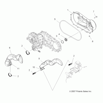 BODY, CLUTCH COVER - A08LH27AW/AX/AZ (49ATVCLUTCHCVR08SP300)