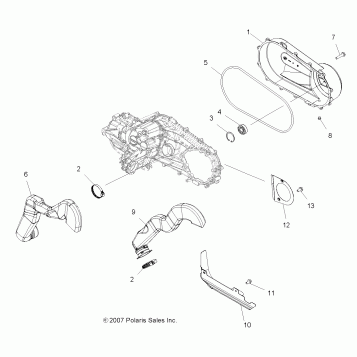 BODY, CLUTCH COVER - A09LH46AQ/AX/AZ (49ATVCLUTCHCVR08SP400)