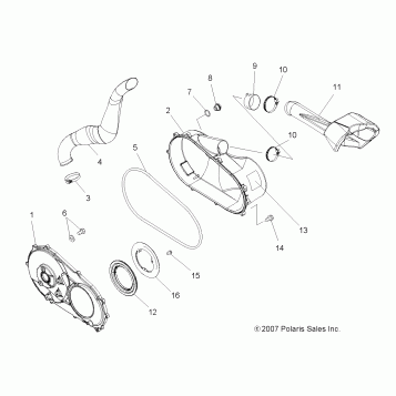 BODY, CLUTCH COVER - A08DN50EA (49ATVCLUTCHCVR08SPX25)