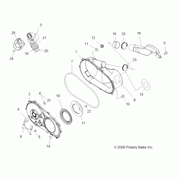 BODY, CLUTCH COVER - A13NA32AA (49ATVCLUTCHCVR10TBLZR)