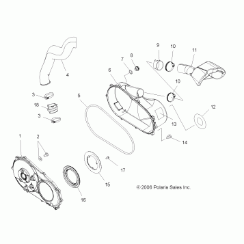 CLUTCH COVER - A07MH50AB/AL/AQ/AX/AY/AZ/MN50AF/AN/AT/AY (49ATVCLUTCHCVR500EFI)