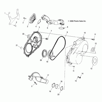 CLUTCH COVER - A07CA32AA (49ATVCLUTCHCVRBOSS)