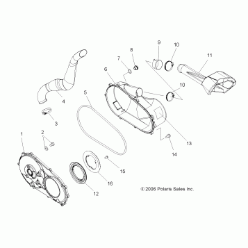 CLUTCH COVER - A07TH50EA (49ATVCLUTCHCVRX2500EFI)