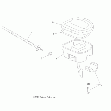 STEERING, CONTROLS and THROTTLE - A08BG50AA (49ATVCONTROLS08SCRAM)