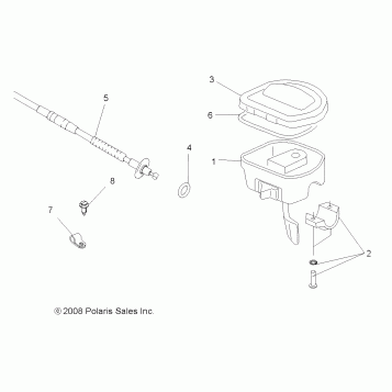 STEERING, CONTROLS and THROTTLE ASM. and CABLE - A11CF76AA (49ATVCONTROLS096X6)