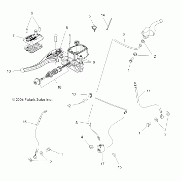BRAKE, HAND/BRAKE LINE - A07BG50AA/FA (49ATVCONTROLSSCRAM)