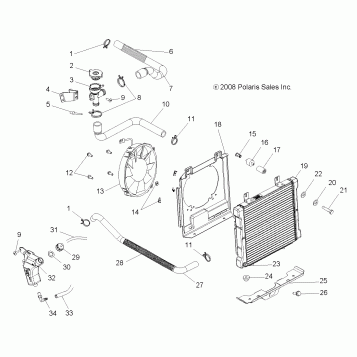 ENGINE, COOLING SYSTEM - A08CL50AA (49ATVCOOL086X6)