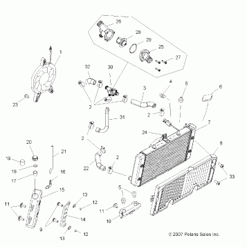 ENGINE, COOLING SYSTEM - A08GJ52AA/AB/AC (49ATVCOOL08OUT525S)