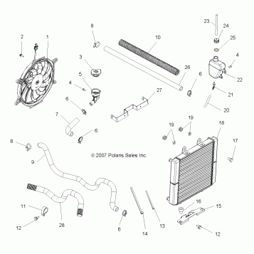 ENGINE, COOLING SYSTEM - A08MH50AX/AZ (49ATVCOOL08SP500)