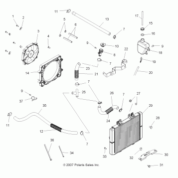 ENGINE, COOLING SYSTEM - A08DN76AF/AG/AH/AL/AJ/AS (49ATVCOOL08SPTRG800)