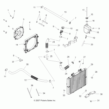 ENGINE, COOLING SYSTEM - A08TN68AX/AZ (49ATVCOOL08SPX27)