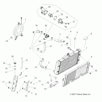 ENGINE, COOLING SYSTEM - A10GJ52AA (49ATVCOOL09OUT525)