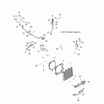 ENGINE, COOLING SYSTEM - A14BH33AJ (49ATVCOOL14325)