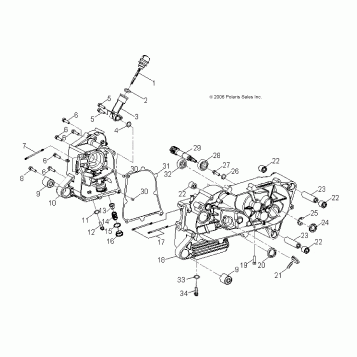ENGINE, CRANKCASE - A11KA05AB/AD (49ATVCRANKCASE07PRED50)