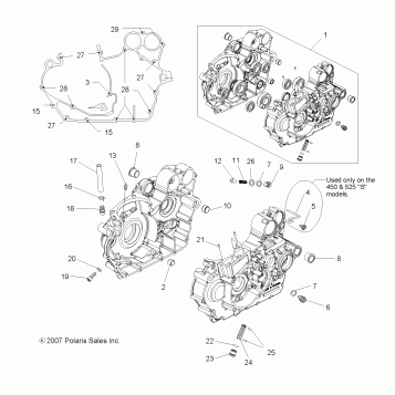 ENGINE, CRANKCASE - A11GP52AA (49ATVCRANKCASE08OUT525S)