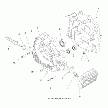 ENGINE, CRANKCASE - A08LH27AW/AX/AZ (49ATVCRANKCASE08SP300)