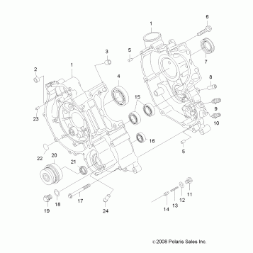 ENGINE, CRANKCASE - A10MH50AJ/AX/AZ (49ATVCRANKCASE09SP500)