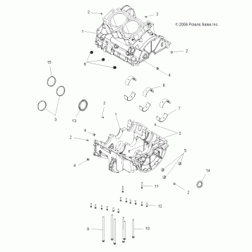 ENGINE, CRANKCASE - A11DX85AF/AG/AZ (49ATVCRANKCASE09SPXP850)