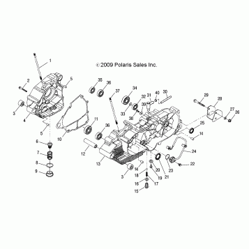 ENGINE, CRANKCASE - A14PB20AF (49ATVCRANKCASE10PHX)